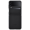 Samsung Galaxy Z Flip4 Flap Kožený kryt EF-VF721LBEGWW - Čierna