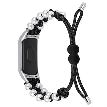 Pearl Braided Series Xiaomi Mi Band 5/6 Strap - Black