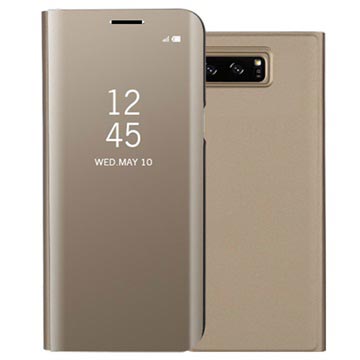 Luxusné seriály Mirror View Samsung Galaxy Note8 Flip Case - Gold