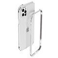 Štýl polárnych svetiel iPhone 12 Pro Max kovový nárazník - strieborný