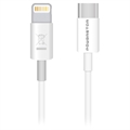 Powerstar USB-C / Lightning Kábel - 1m - Biely