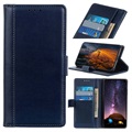 Premium Samsung Galaxy A10 Wallet puzdro s funkciou Kickstand - modrá