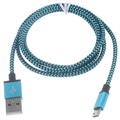 Prémiový kábel USB 2.0 / MicrousB - 3 m - modrá
