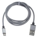 Prémiový kábel USB 2.0 / MicrousB - 3 m - biela