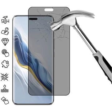 Honor Magic6 Pro Full Cover Ochranné Tvrdené Sklo na Displej Privacy - Čierny Okraj