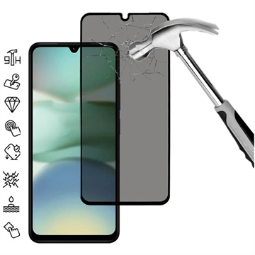 Ochranné Tvrdené Sklo na Displej Xiaomi Redmi A5 4G/Poco C71 Privacy Full Cover – Čierny Okraj