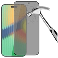 iPhone 15 Pro Max Full Cover Ochranné Tvrdené Sklo na Displej Privacy - Čierny Okraj