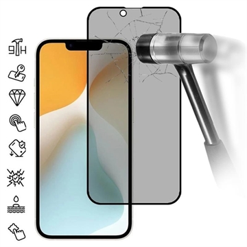 Ochranné Tvrdené Sklo na Displej iPhone 16e Privacy Full Cover – Čierny Okraj