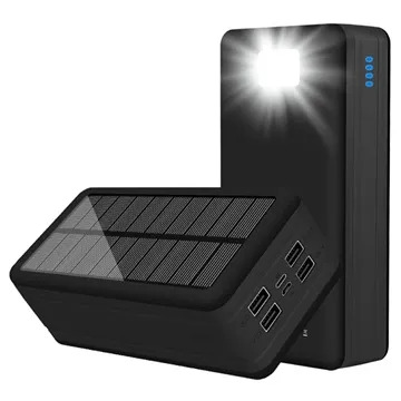 PSOOO PS -400 Solar Power Bank - 4xusb -a, 50000 mAh - čierna