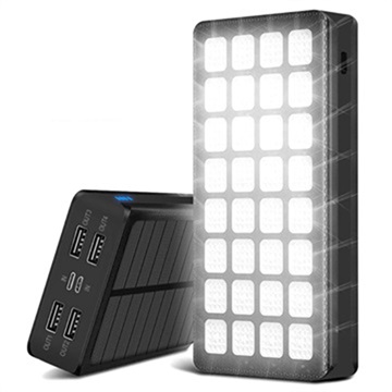 PSOOO PS -900 Solar Power Bank s LED svetlom - 30000 mAh