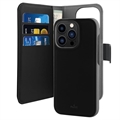 Puro 2-in-1 iPhone 14 Pro Magnetic Wallet Case - Black
