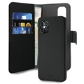 Puro 2-v-1 Magnetický iPhone 12/12 Pro Peňaženka-čierna