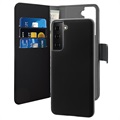 Puro 2-v-1 Samsung Galaxy S21 Fe 5G Magnetic Wallet Case-Čierna (Otvorená krabica - Objem)