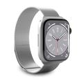 Puro Milanese Apple Watch Series 10/9/8/SE (2022)/7/SE/6/5/4/3/2/1 popruh - 42mm/41 mm/40 mm/38 mm - Strieborná