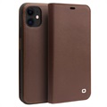 Qialino Classic iPhone 11 Wallet Leather Case - káva