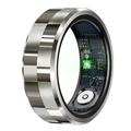 R9 Premium Stainless Steel Smart Ring with Charging Case - Size: 11/20.6mm