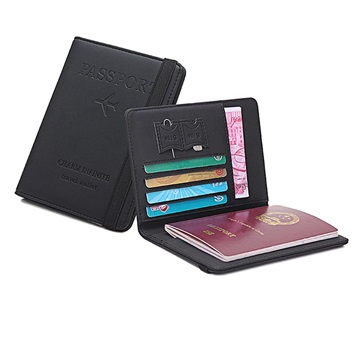 Cestovná peňaženka RFID / Passport Držiteľ - Čierna