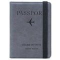 Cestovná peňaženka RFID / držiak pasu - sivý