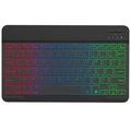 RGB-030 10-Inch Wireless Bluetooth Keyboard with RGB Backlight - US Layout - Black