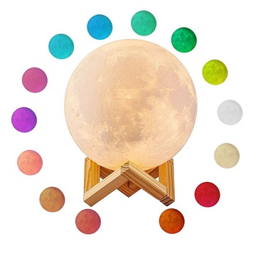 RGB LED Moon Lamp / Night Light YK2302 - 15 cm, 1000 mAh