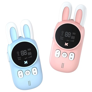 Králikový dizajn Kids Walkie Talkies XJ11 - modrá a ružová