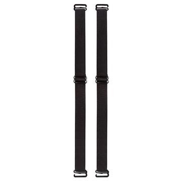 Removable Bra Straps with Metal Hook - Elastic and Non-Slip - Black