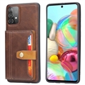 Samsung Galaxy A53 5G Retro Štýl Puzdro s Peňaženkou - Hnedá