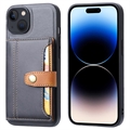 iPhone 15 Plus Retro Style Puzdro s Peňaženkou