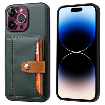 iPhone 15 Pro Retro Style Puzdro s Peňaženkou