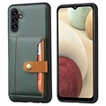 Samsung Galaxy A04s/A13 5G Retro Štýl Puzdro s Peňaženkou - Zelená
