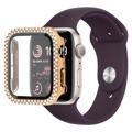 Rhinestone Decorative Apple Watch SE (2022)/SE/6/5/4 Puzdro s Ochrancom Obrazovky - 40mm - Zlato