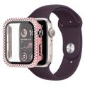 Rhinestone Decorative Apple Watch SE (2022)/SE/6/5/4 Puzdro s Ochrancom Obrazovky - 40mm - Ružová