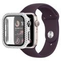 Rhinestone Decorative Apple Watch SE (2022)/SE/6/5/4 Puzdro s Ochrancom Obrazovky - 44mm - Strieborná