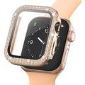 Rhinestone Decorative Apple Watch SE (2022)/SE/6/5/4 Puzdro s Ochrancom Obrazovky - 40mm - Ružové zlato