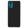 Motorola Moto G22 Gumbered Plastic Pase - Black