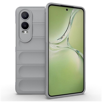 OnePlus Nord CE4 Lite/Oppo K12x Rugged TPU Puzdro - Svetlo šedá