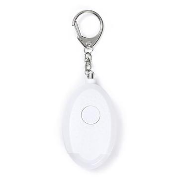 Bezpečný zvuk Osobný alarm na kľúče 130db Alarm na sebaobranu Núdzová baterka - biela