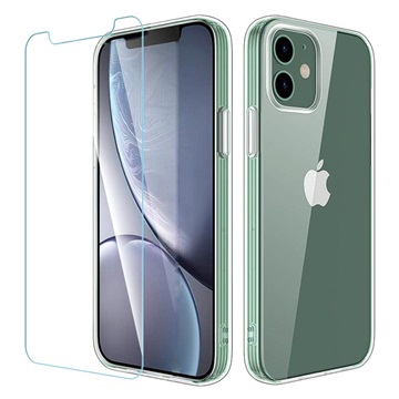 SAII 2-v-1 iPhone 12 Mini TPU puzdro a ochranca obrazovky Tempered Glass