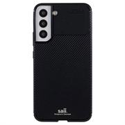 Saii Carbon Fiber Samsung Galaxy S22+ 5G TPU Case - Black