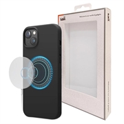 Tekuté silikónové puzdro iPhone 15 Saii Premium MagSafe – Čierne
