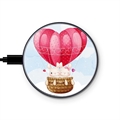 Univerzálna rýchla bezdrôtová nabíjačka Saii Premium - 15W - Milujúci balón
