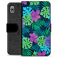 Samsung Galaxy A10 prémiové puzdro na peňaženku - Tropický kvet