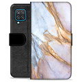Samsung Galaxy A12 prémiové puzdro na peňaženku - Elegantný mramor