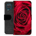 Samsung Galaxy A12 prémiové puzdro na peňaženku - Rose