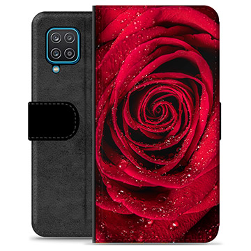 Samsung Galaxy A12 prémiové puzdro na peňaženku - Rose