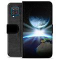 Samsung Galaxy A12 prémiové puzdro na peňaženku - Vesmír