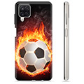 Samsung Galaxy A12 puzdro TPU - Futbalový plameň