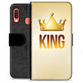 Samsung Galaxy A20e prémiové puzdro na peňaženku - Kráľ