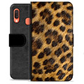 Samsung Galaxy A20e prémiové puzdro na peňaženku - Leopard