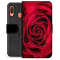 Samsung Galaxy A20e prémiové puzdro na peňaženku - Rose